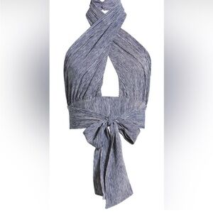 New with tags vici halter top navy and white!